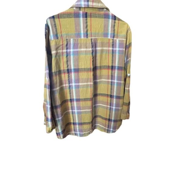 Sweet Generis size 1X roll tab sleeves button down top. - Picture 2 of 6